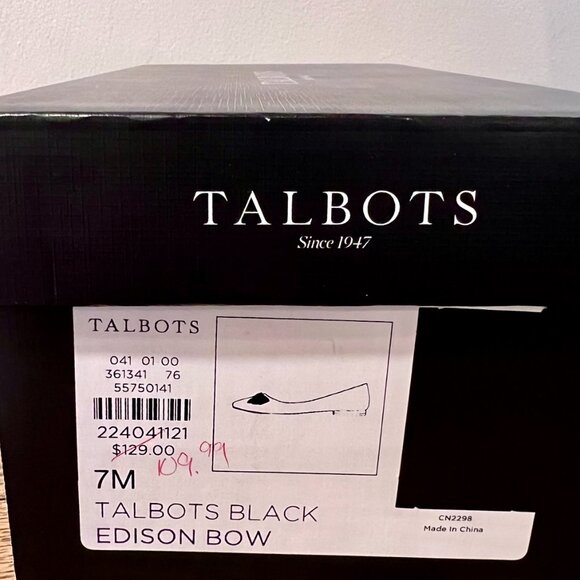 TALBOTS Black EDISON BOW Womens Shoe Size 7M - Picture 7 of 8